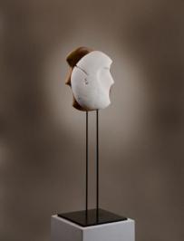 L'ombre de moi-même - Cypress and porcelain, metal base